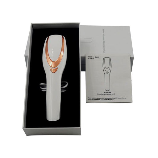 Rechargeable light massage comb White