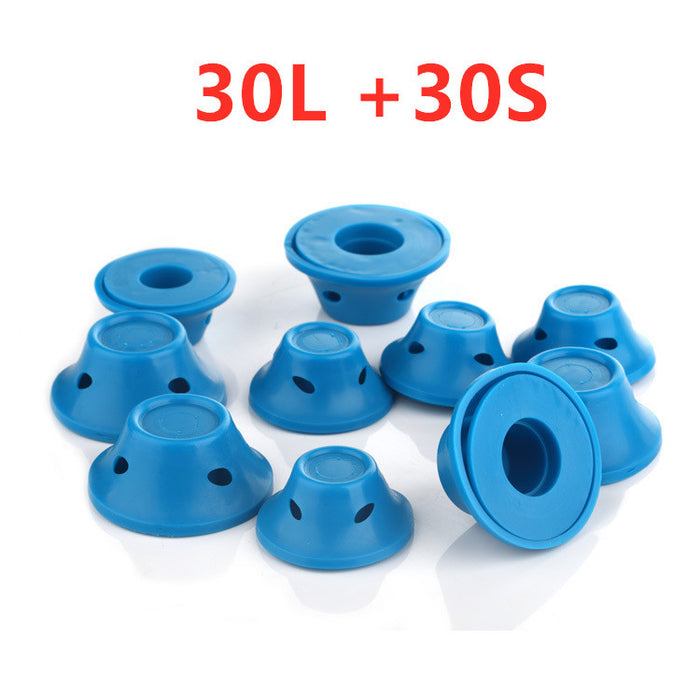 Soft Rubber Magic Hair Care Rollers Silicone Hair Curlers No Heat Hair Styling Tool 30L and 30S blue