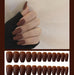 Frosted ballet fake nails Chocolate