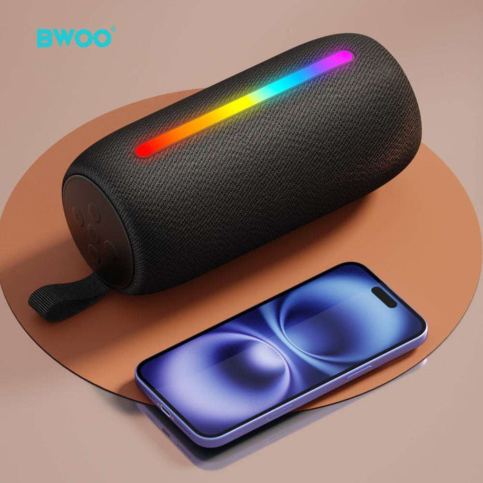 Portable Wireless Speaker Hi-Fi Heavy Bass Subwoofer with RGB Light BT 5.3