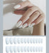 Frosted ballet fake nails White