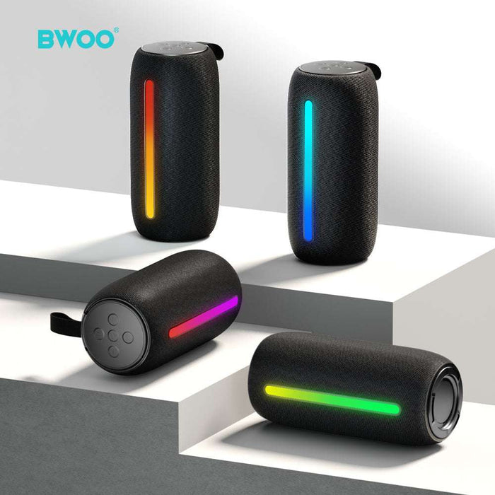 Portable Wireless Speaker Hi-Fi Heavy Bass Subwoofer with RGB Light BT 5.3