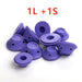 Soft Rubber Magic Hair Care Rollers Silicone Hair Curlers No Heat Hair Styling Tool 1L and 1S purple