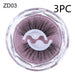 Self-adhesive Reusable Glue-free Eye Lashes With Natural Curl ZD03 3PC