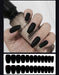 Frosted ballet fake nails Black