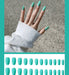 Frosted ballet fake nails Mint Green