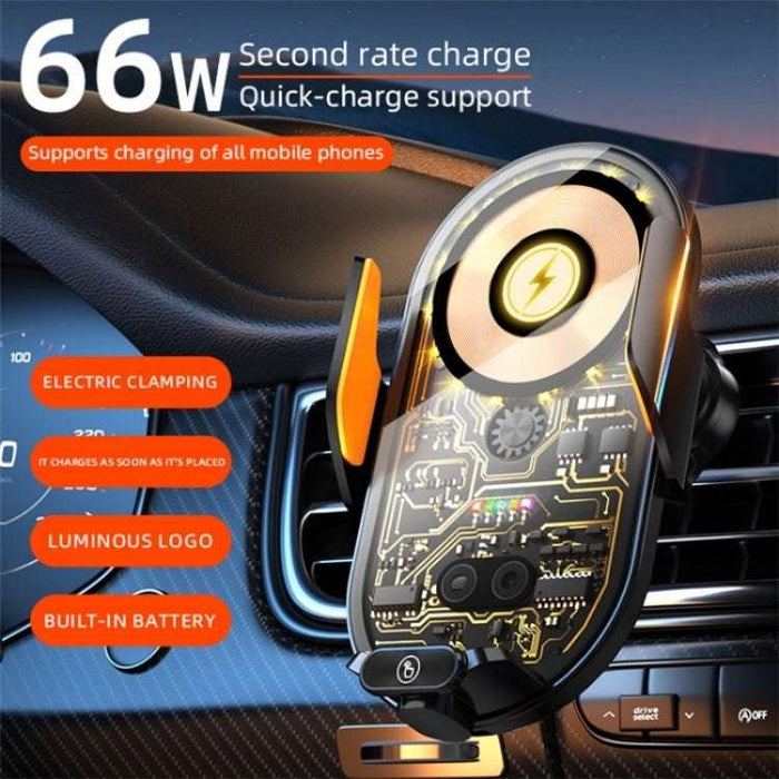 C23 66W Car Air Vent Phone Holder Wireless Charger(Black)