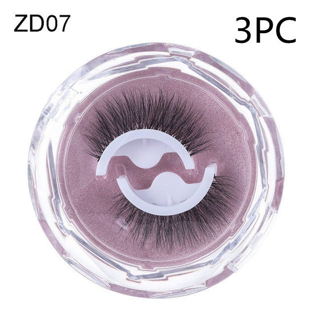 Self-adhesive Reusable Glue-free Eye Lashes With Natural Curl ZD07 3PC