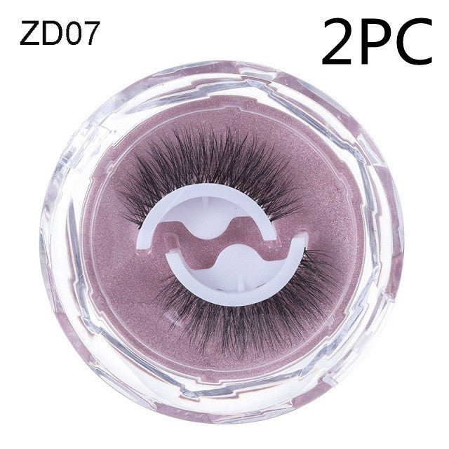 Self-adhesive Reusable Glue-free Eye Lashes With Natural Curl ZD07 2PC