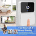 WIFI Video Doorbell Camera Wireless Night Vision Smart Home Security HD Door Bell Two Way Intercom Voice Change For Home WHT